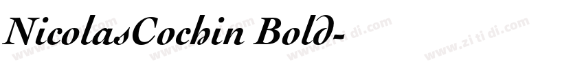 NicolasCochin Bold字体转换